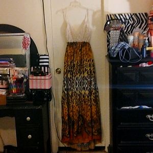 Fashion Nova ancient Rome print maxi dress
